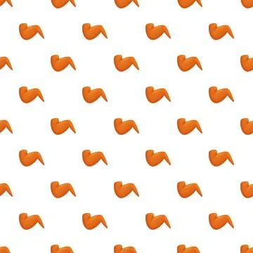 Chicken wing pattern repeating seamless food background Stock Illustration