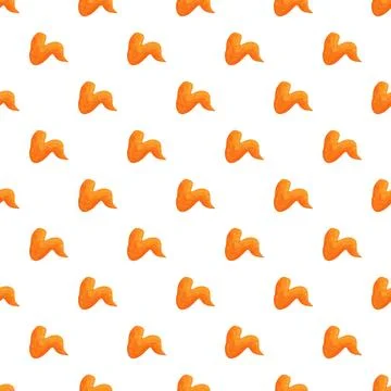 Chicken wing pattern on white background イラスト素材
