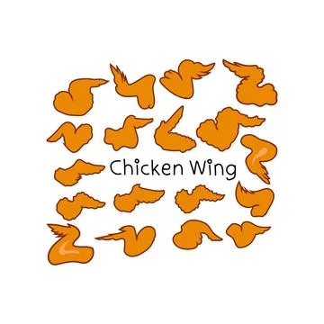 Chicken Wing set Stock Illustration