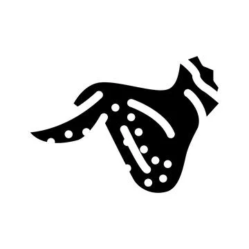 Chicken wing with three phalanges glyph icon vector illustration Stock Illustration