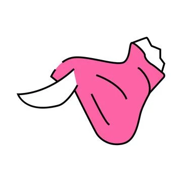 Chicken wing with three phalanges icon color illustration Illustrazione stock