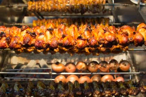 Chicken wing...kebap Stock Photos
