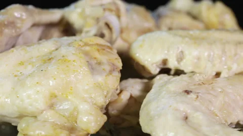 Chicken wings on black 스톡 동영상 39928989