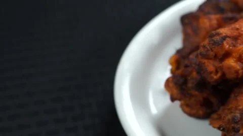 Chicken Wings, Celery, Ranch Stock Footage 40272228