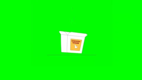 Chicken Wings Served Falling in Delivery Box and Sealed for Transportation Видео 332766141