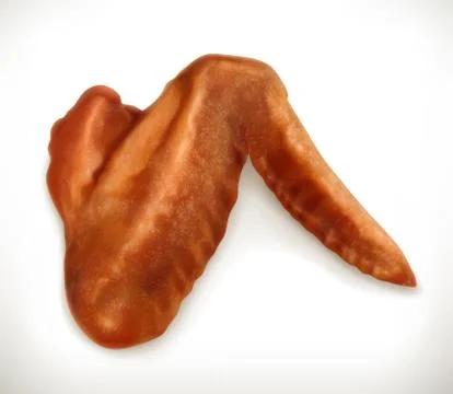 Chicken wings, vector icon Stock Illustration