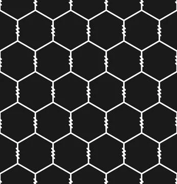 Chicken Wire Hex Mesh Pattern Vector イラスト素材