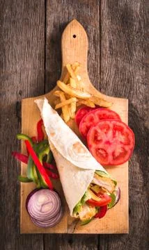 Chicken wrap Stock Photos