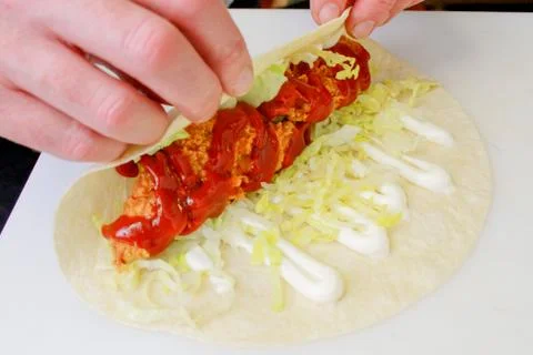 Chicken wrap Foto stock