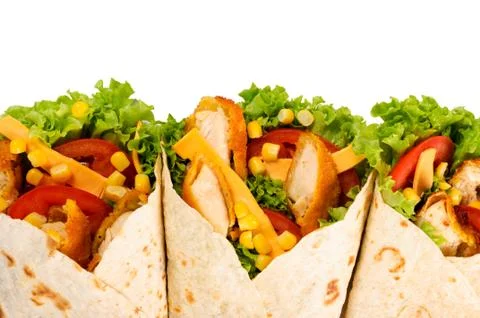 Chicken wraps Stock Photos
