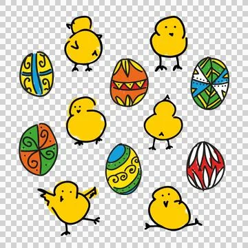 ChickenEasterEggs5 Illustrazione stock