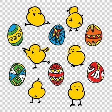 ChickenEasterEggs6 Illustrazione stock
