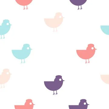Chickens  doodle seamless pattern Design Illustrazione stock