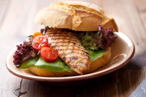 Chicken sandwich Stock Photos