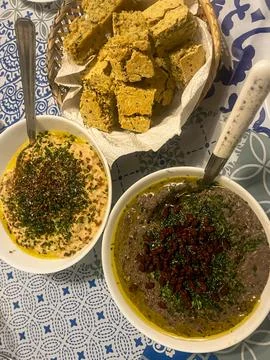 Chickpea and Bean Mousse 库存照片