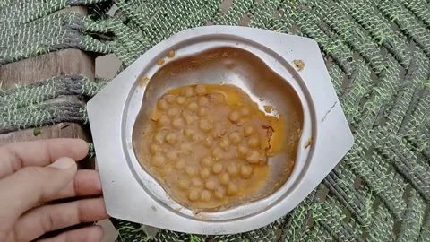 Chickpea Curry in a Container From a Side View 動画素材 346937908