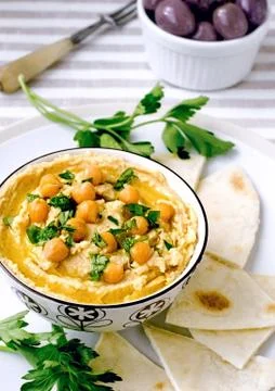 Chickpea Hummus. - Image Stock Photos