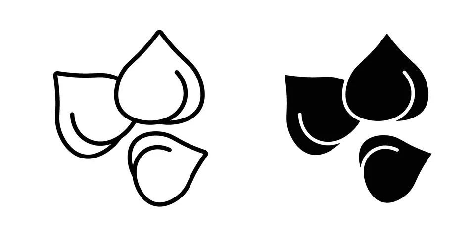 Chickpea icon vector concepts, line and silhouette style Stock Illustration
