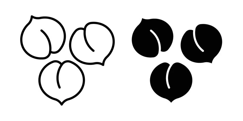 Chickpea icon for web projects Stock Illustration