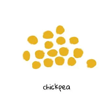 Chickpea illustration on white background Stock Illustration