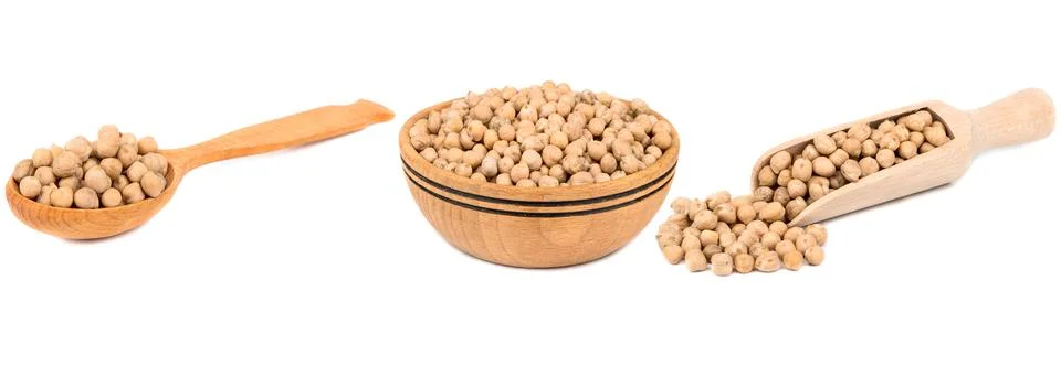 Chickpea isolate collection Stock Photos