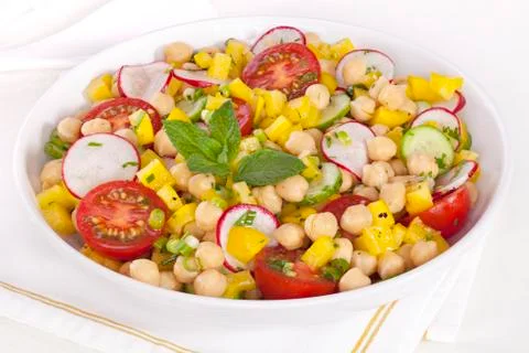 Chickpea salad Stock Photos