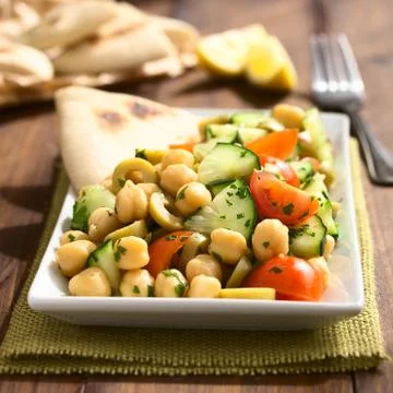 Chickpea Salad Stock Photos