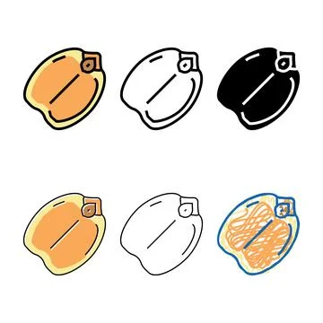 Chickpea seed color variations icon vector Stock Illustration