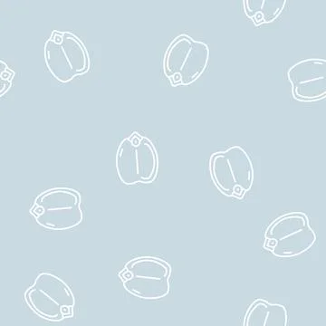 Chickpea seed line seamless pattern Stock Illustration