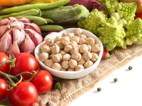 Chickpea with vegetables Stock Photos