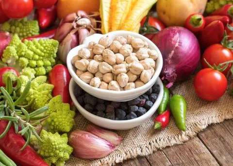 Chickpea with vegetables Stock Photos