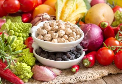 Chickpea with vegetables Stock Photos
