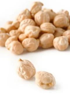 Chickpea on white Stock Photos