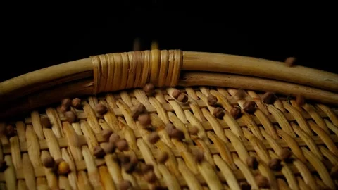 Chickpeas falling Stock Footage 278023025