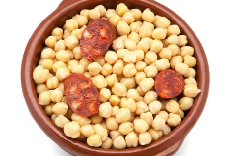 Chickpeas with meat Stock Photos