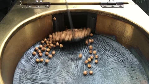 Chickpeas roasting machine Stock Footage 145679670