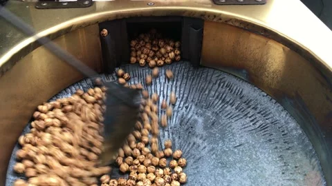 Chickpeas roasting machine Stock Footage 145680641