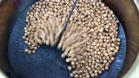 Chickpeas roasting machine Stock Footage 145680760