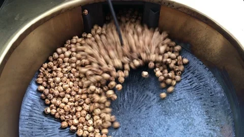 Chickpeas roasting machine Stock Footage 145680825