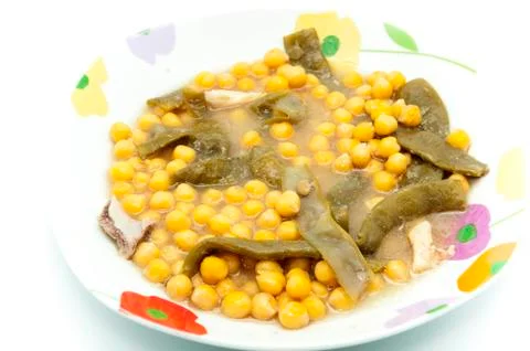 Chickpeas with spinach 写真素材