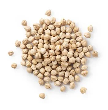 Chickpeas on a white background. Stock Photos
