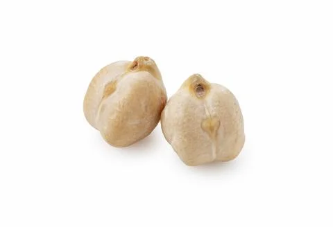 Chickpeas on a white background. Stock Photos