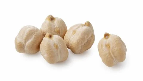 Chickpeas on a white background. Stock Photos