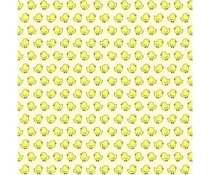 Chicks Background Pattern EPS Vector Stock Illustration