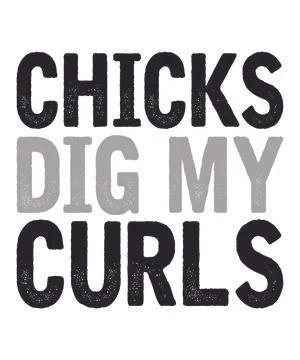 Chicks Dig My Curls Stock Illustration