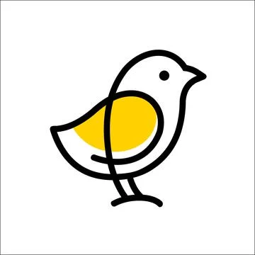 CHICKS logo vector icon template monoline color line art outline Stock Illustration