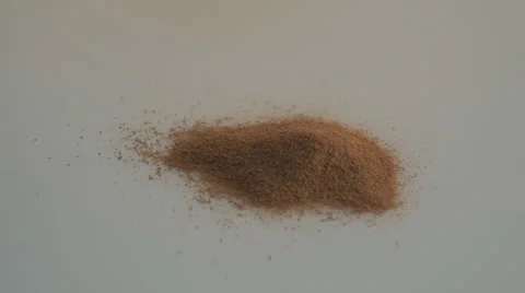 Chicory powder on a white background Stock Footage