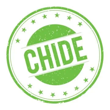 CHIDE stamp sign Stock Illustration