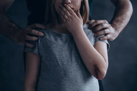 Chidren abuse is a crime Stock Photos