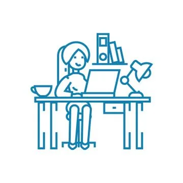 Chief accountant linear icon concept. Chief accountant line vector sign, symbol Stock Illustration